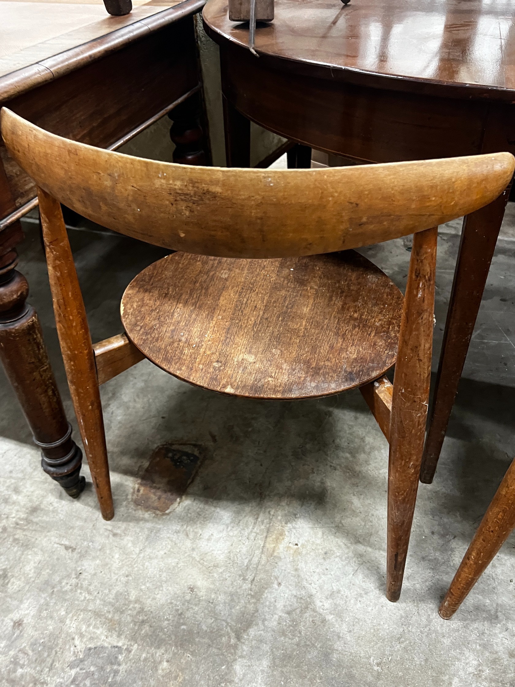 Five mid century Danish design teak chairs (4 + 1)